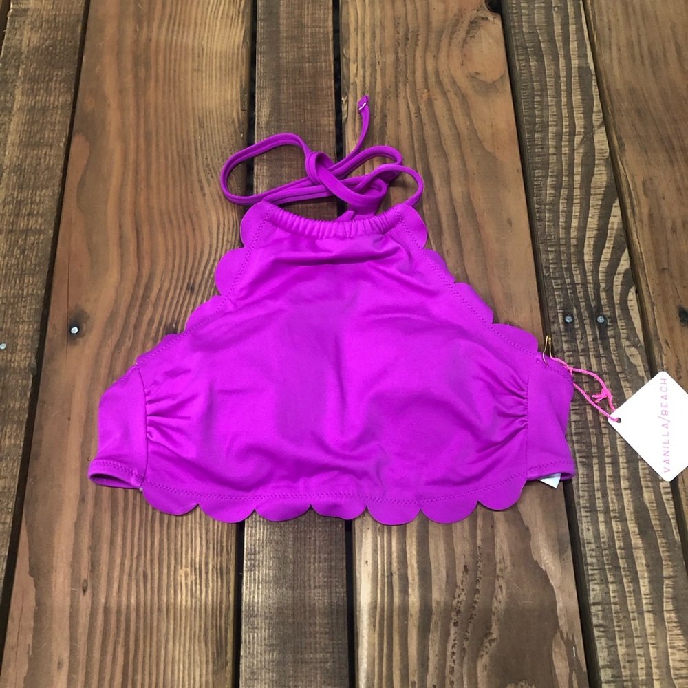 NWT Vanilla Beach fuchsia pink bathing suit top - Picture 2 of 15
